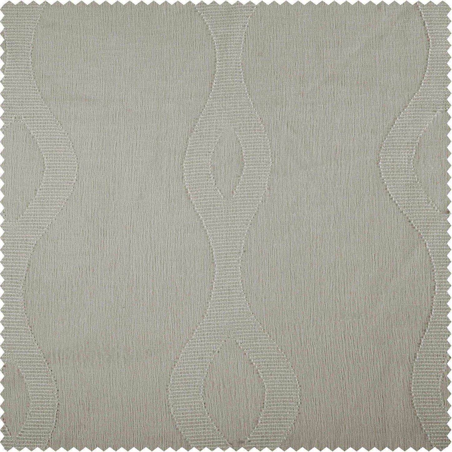 Vega White Patterned Faux Linen Sheer Swatch - HalfPriceDrapes.com