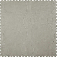Vega White Patterned Faux Linen Sheer Swatch - HalfPriceDrapes.com