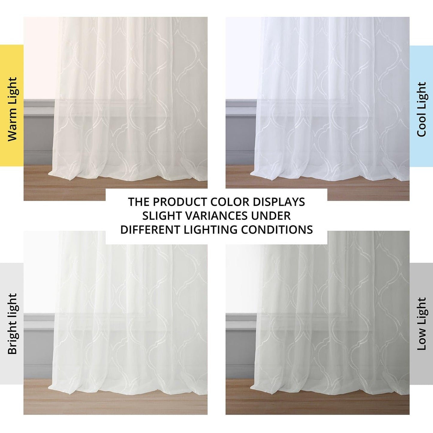 Florentina White Embroidered Sheer Curtain - HalfPriceDrapes.com