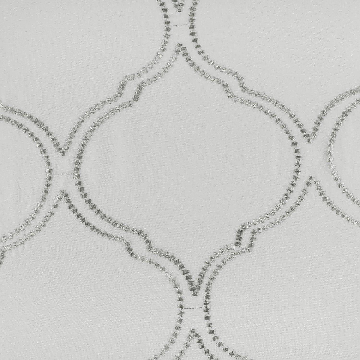 Florentina Silver Embroidered Sheer Curtain