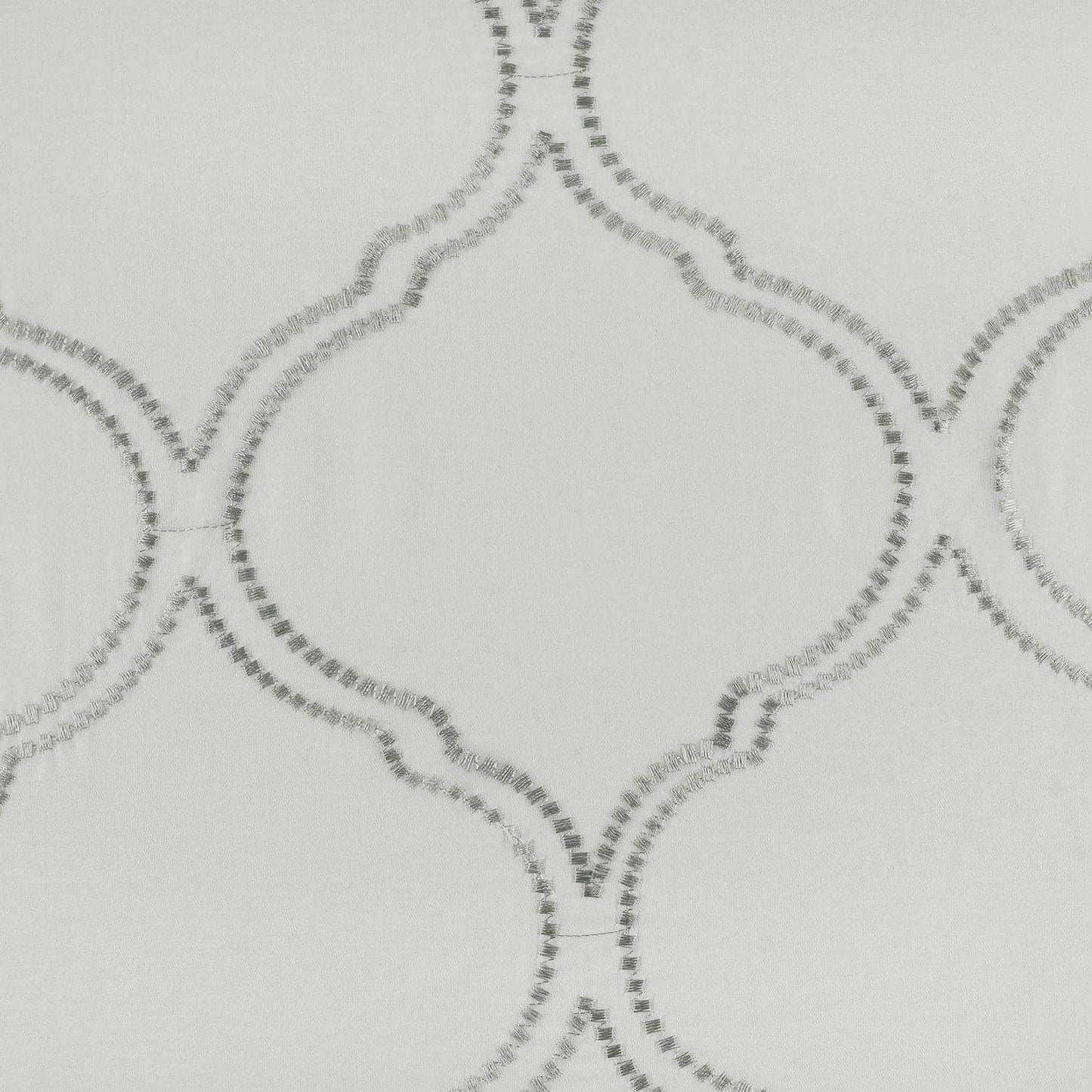 Florentina Silver Embroidered Polyester Swatch - HalfPriceDrapes.com