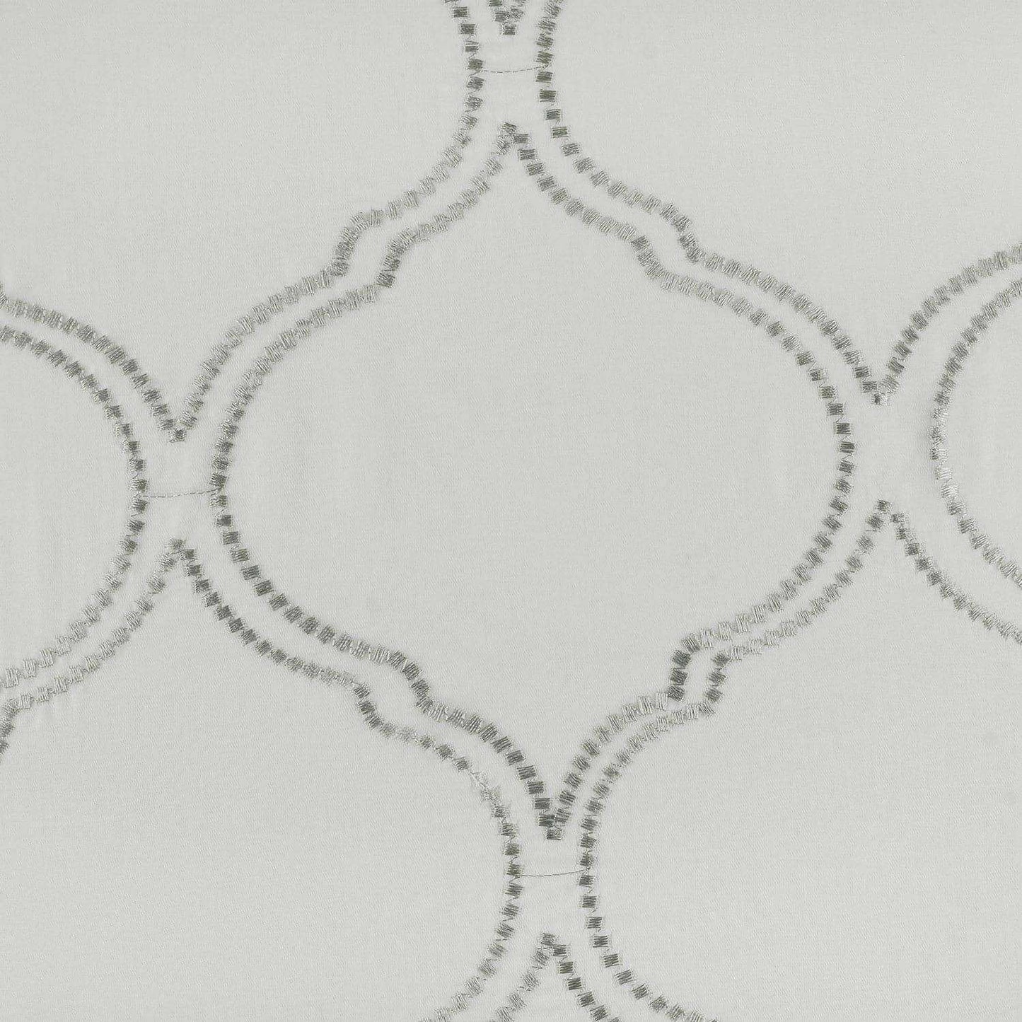 Florentina Silver Embroidered Polyester Swatch - HalfPriceDrapes.com
