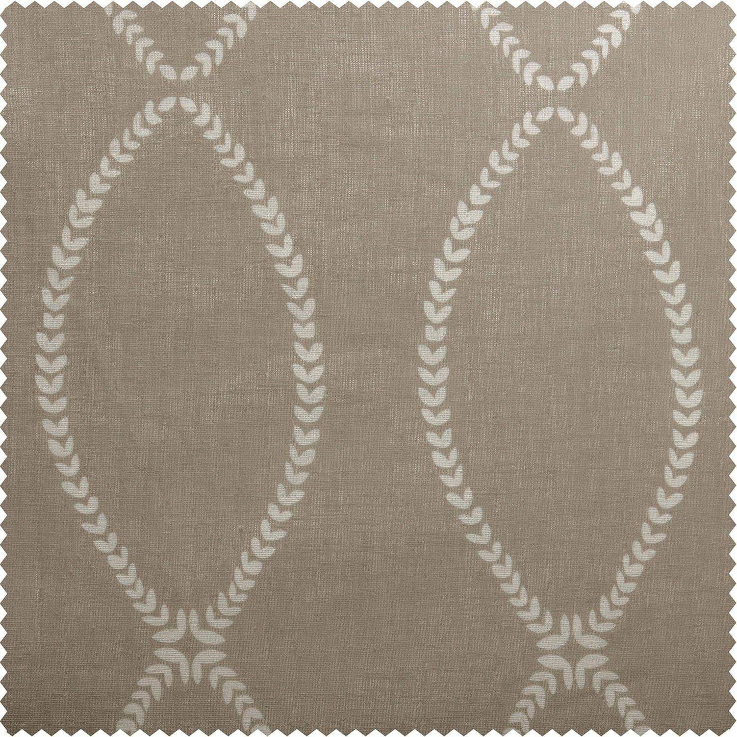 Grecian Taupe Printed Sheer Custom Curtain - HalfPriceDrapes.com