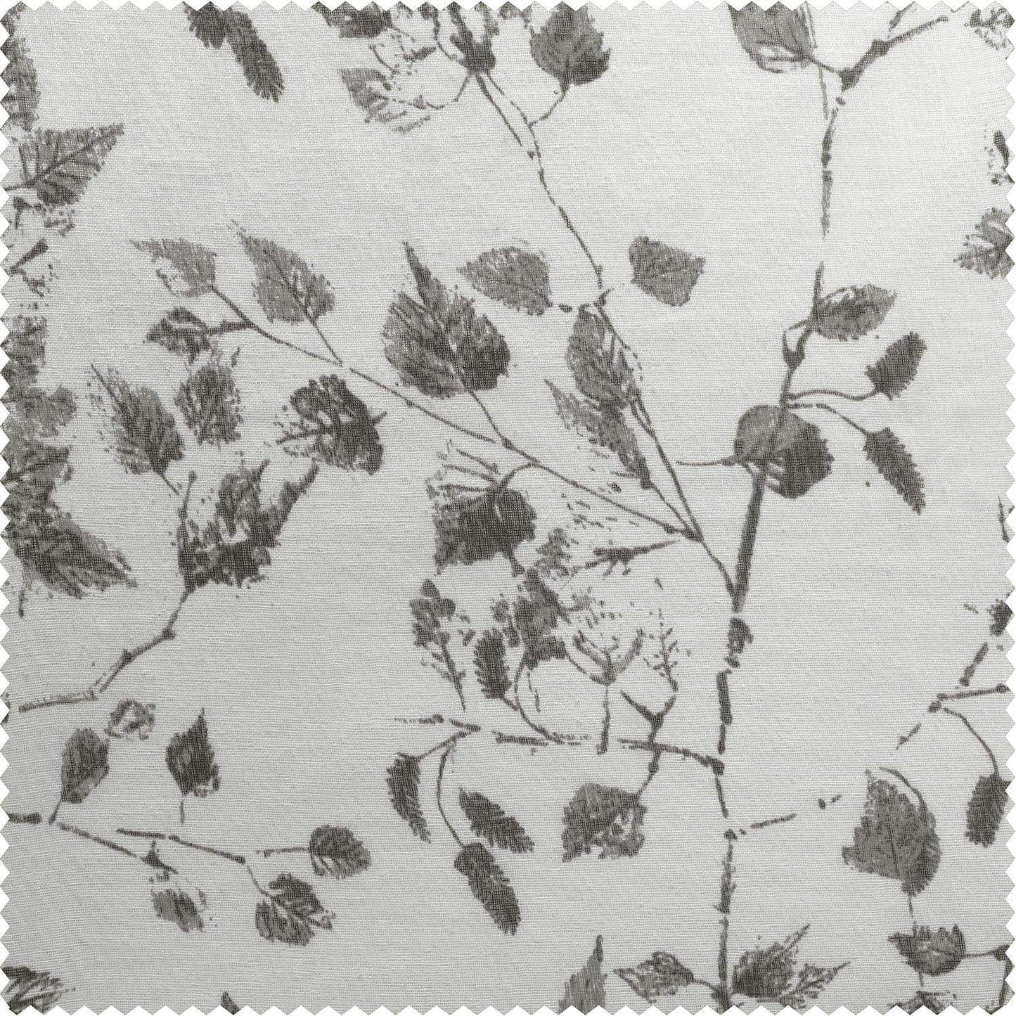 Woodland Grey Printed Polyester Swatch - HalfPriceDrapes.com