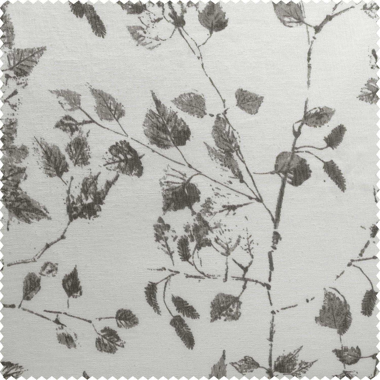 Woodland Grey Printed Polyester Swatch - HalfPriceDrapes.com