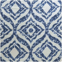 Plaza Blue Printed Polyester Swatch - HalfPriceDrapes.com