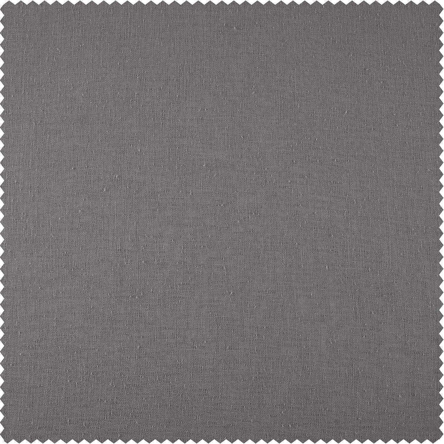Gravel Grey Textured Faux Linen Sheer Custom Curtain - HalfPriceDrapes.com