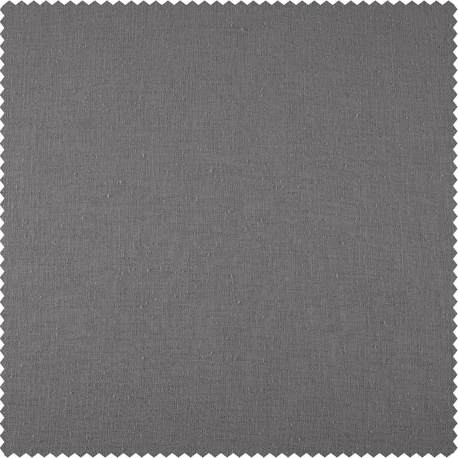 Gravel Grey Textured Faux Linen Sheer Custom Curtain - HalfPriceDrapes.com