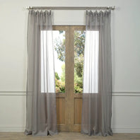Grey Sheer Curtain Pair (2 Panels)