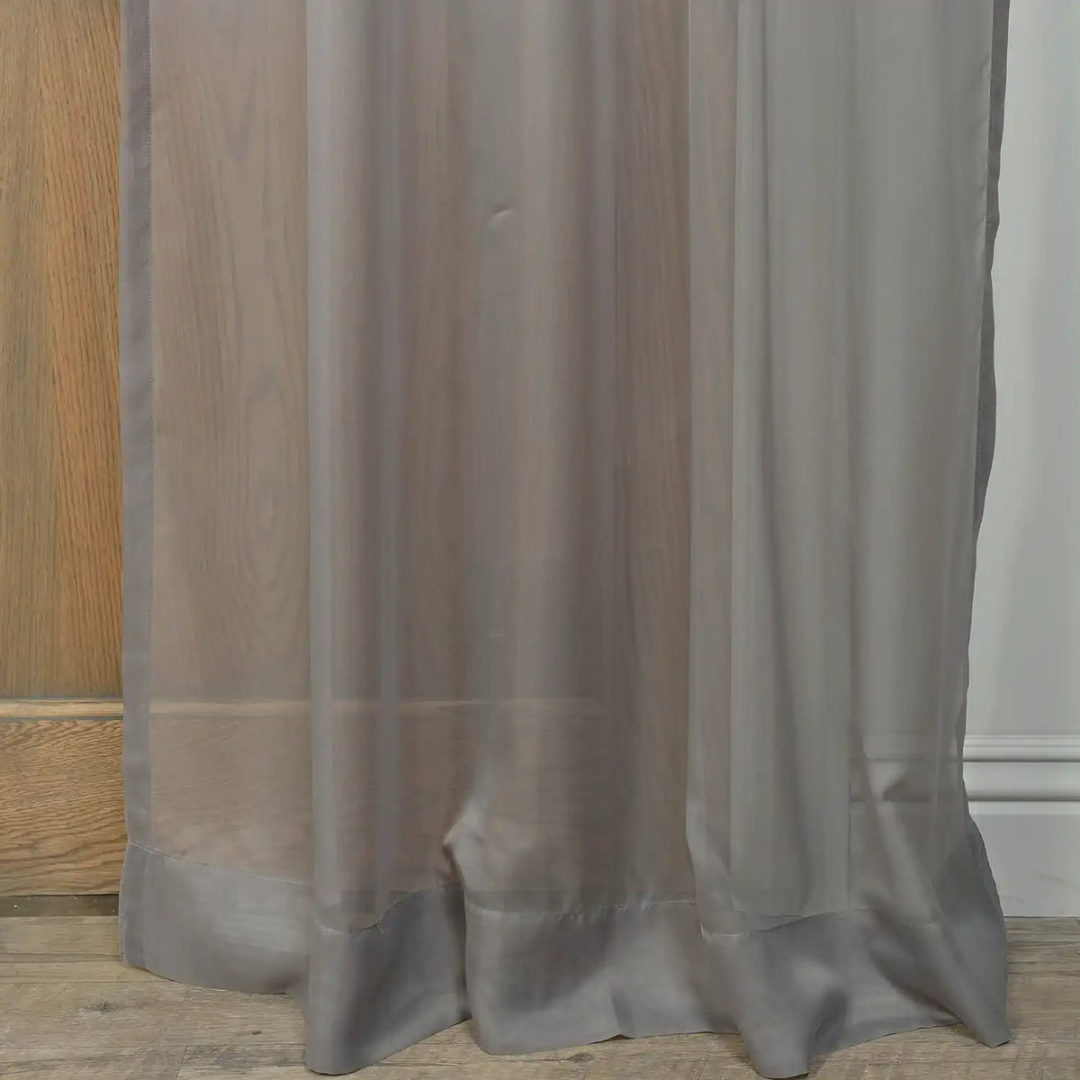 Grey Sheer Curtain Pair (2 Panels)