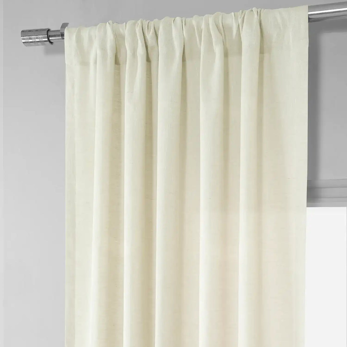 Antique Lace Deluxe French Linen Custom Curtain