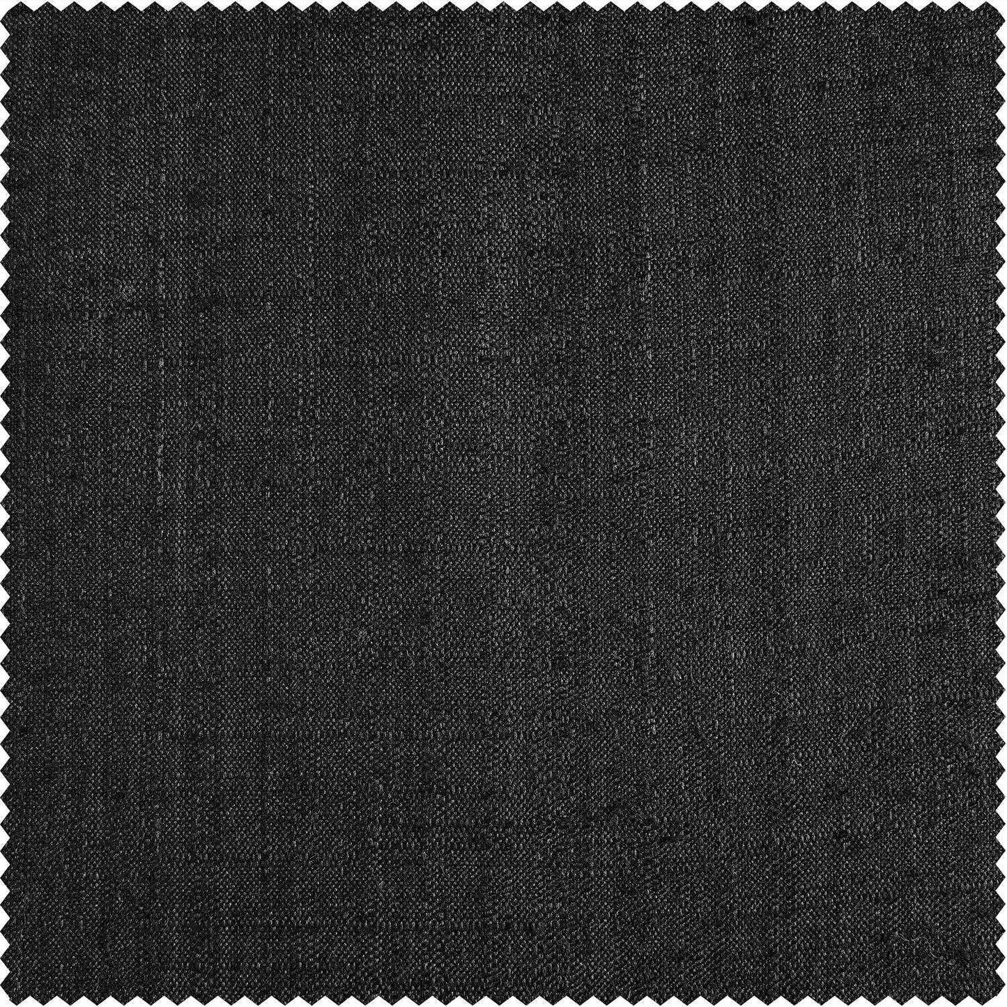 Black Rustic Linen Weave Swatch