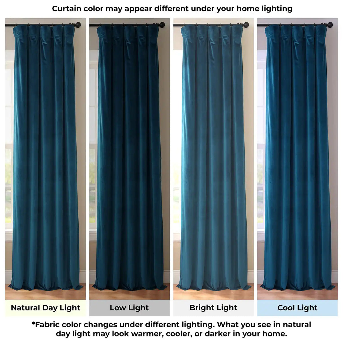 Americana Blue Urban Lush Velvet Custom Curtain