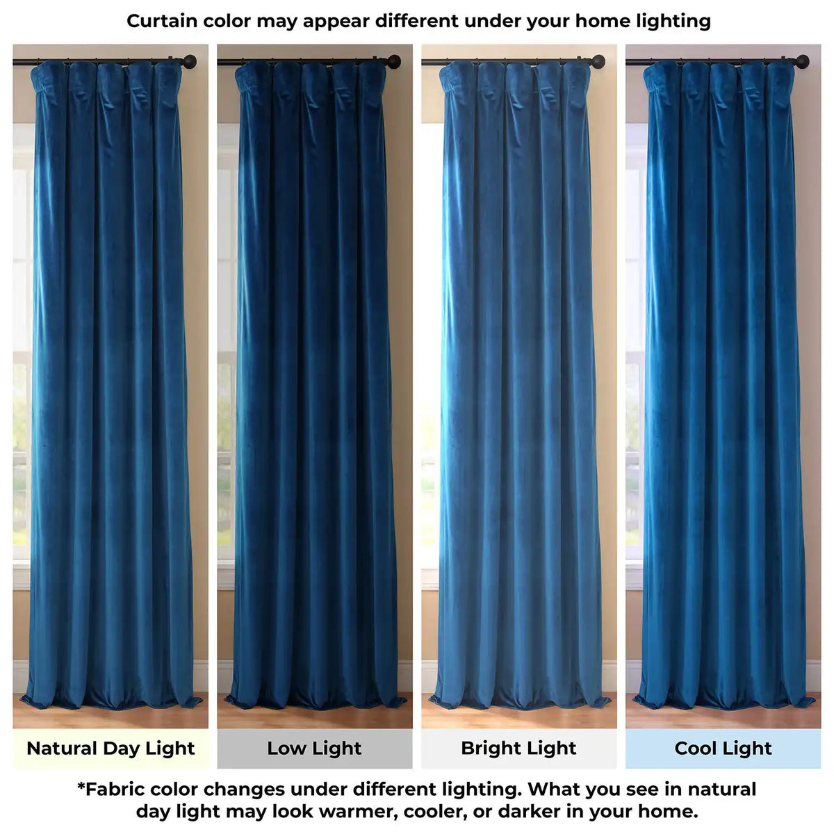 Noche Blue Urban Lush Velvet Custom Curtain