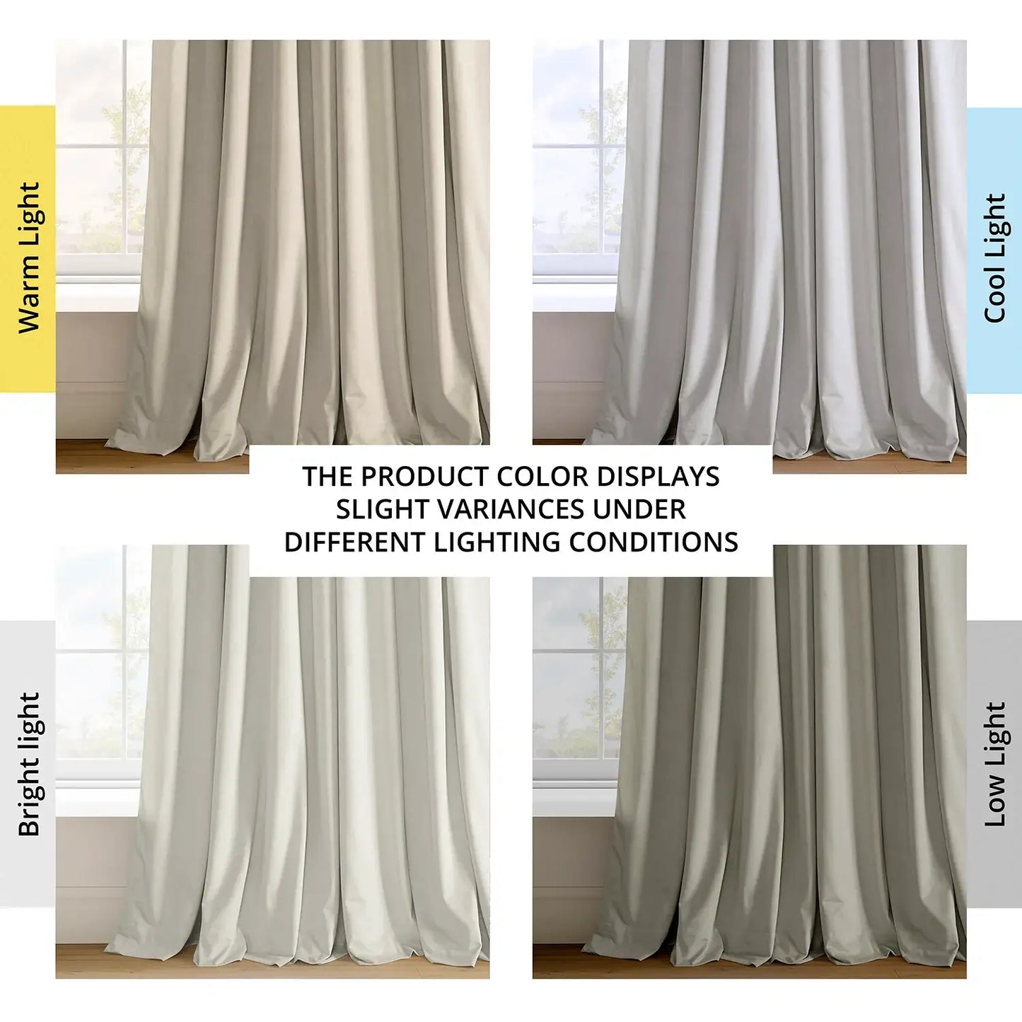 Porcelain White Grommet Signature Velvet Blackout Curtain