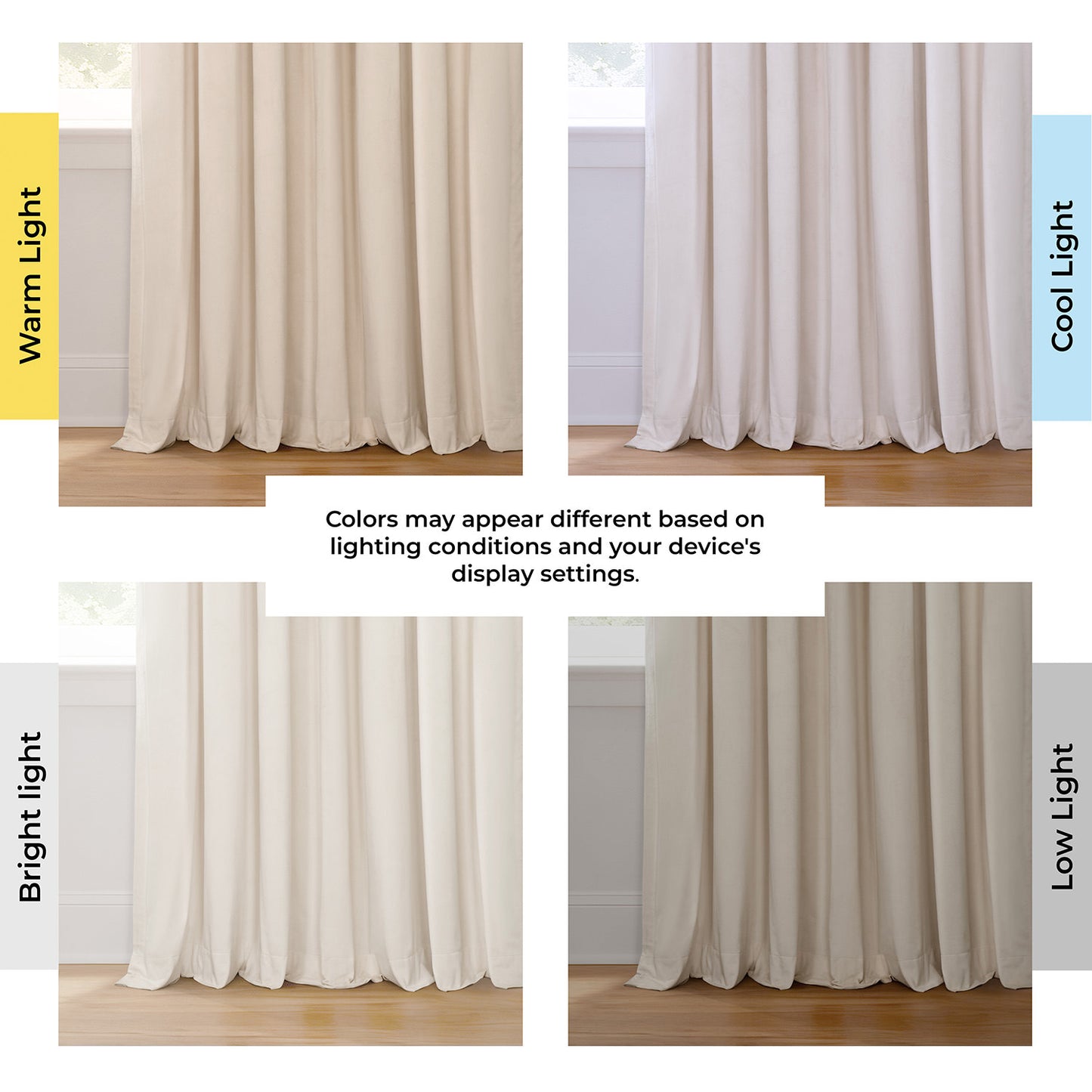 Alabaster Beige Grommet Signature Velvet Blackout Curtain