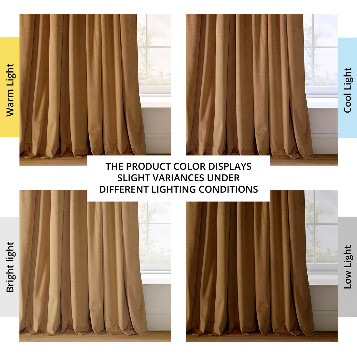 Amber Gold Signature Velvet Blackout Curtain