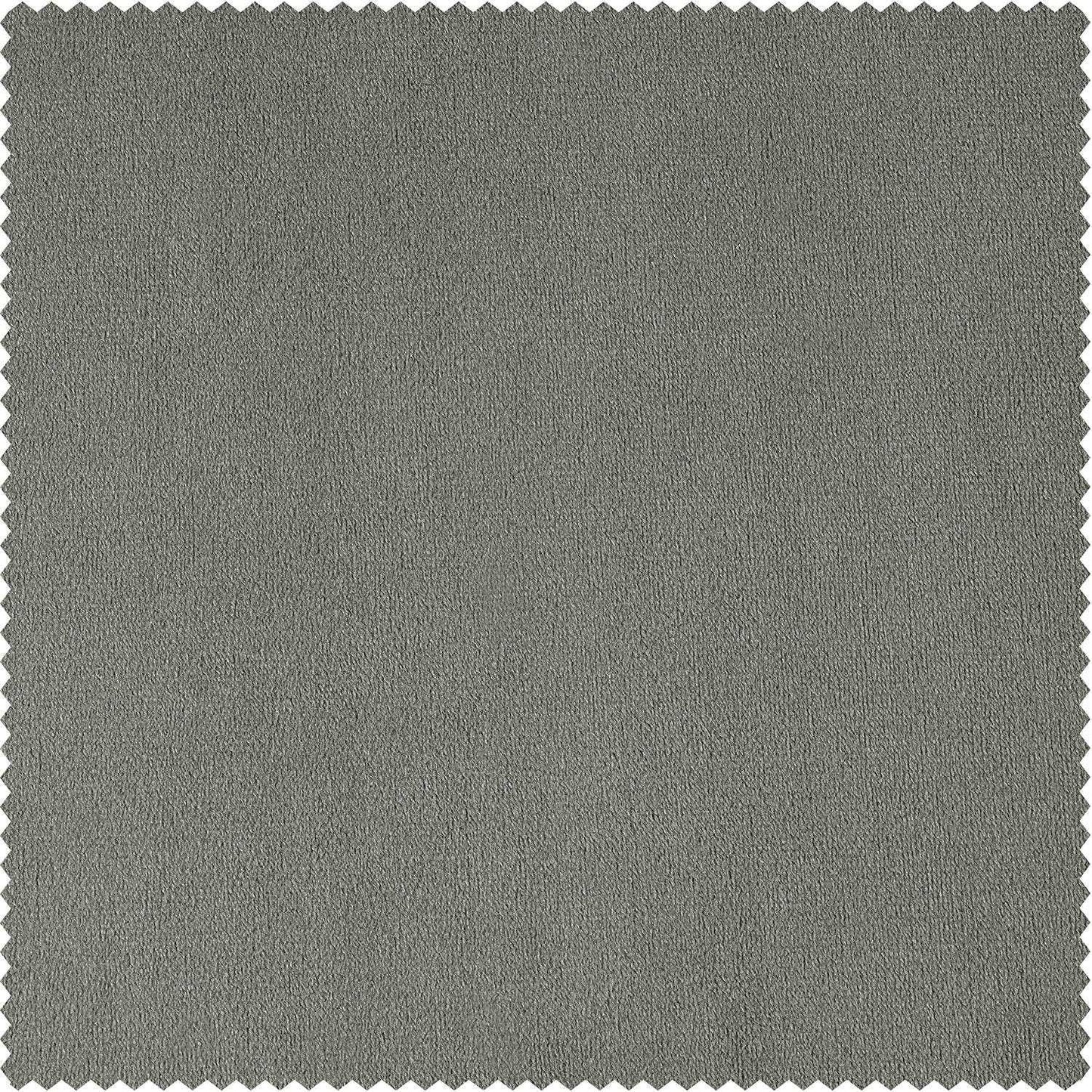 Silver Grey Signature Velvet Custom Curtain