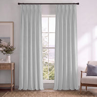 Reflection Grey Pinch Pleat Signature Velvet Blackout Curtain