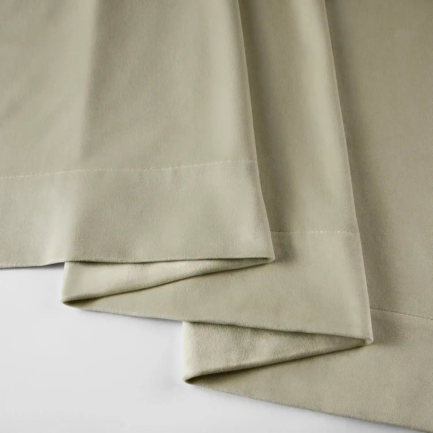Cool Beige Signature Velvet Custom Curtain