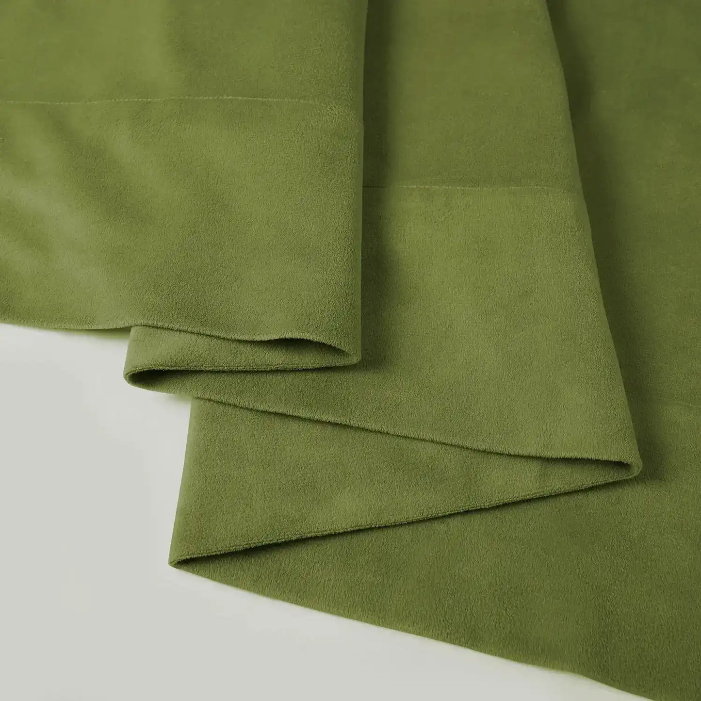 Basque Green Signature Velvet Custom Curtain