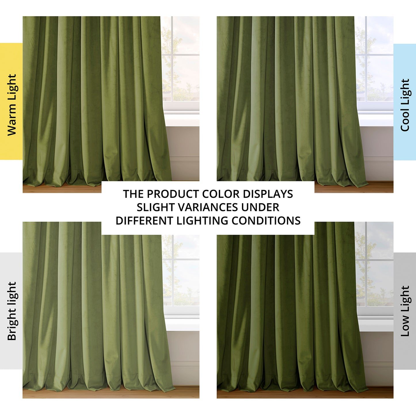 Basque Green Signature Velvet Blackout Curtain