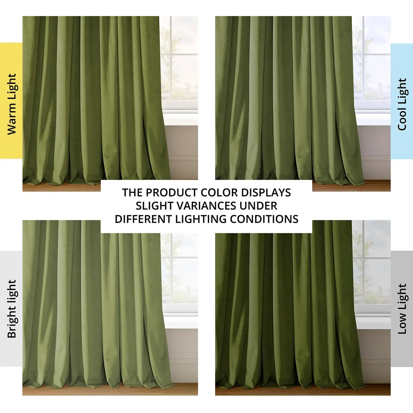 Basque Green Signature Velvet Blackout Curtain