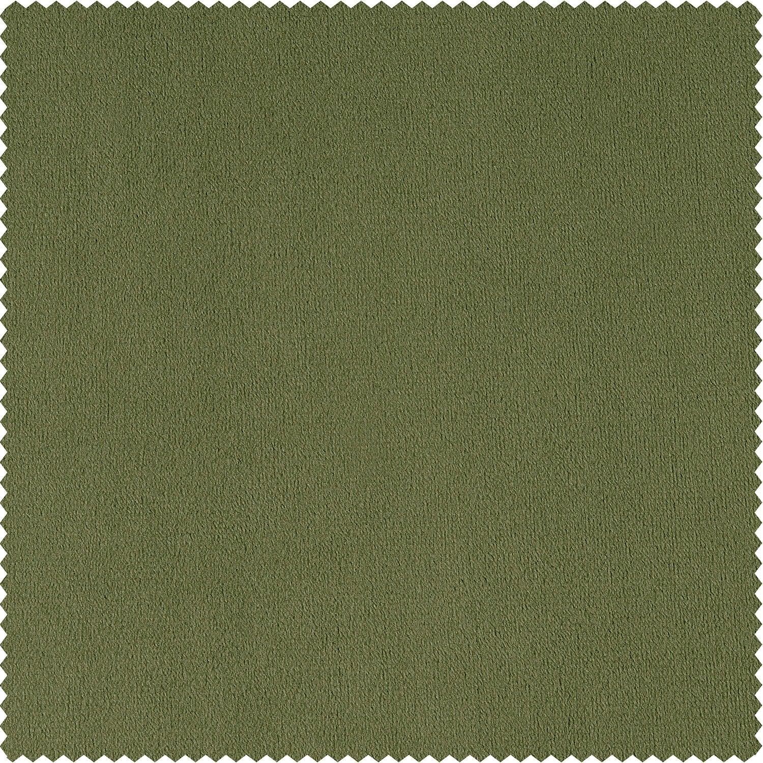 Basque Green Signature Velvet Custom Curtain