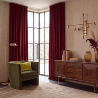 Moroccan Red Signature Velvet Custom Curtain