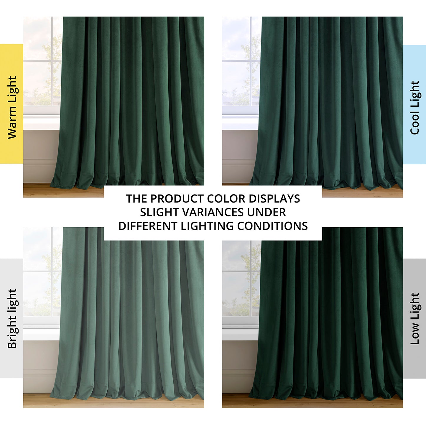 Blackforest Green Signature Velvet Blackout Curtain
