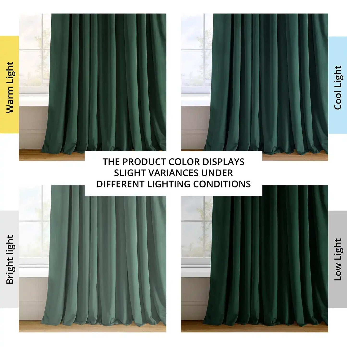 Blackforest Green Signature Velvet Blackout Curtain