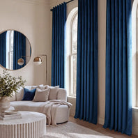 Union Blue Signature Velvet Custom Curtain