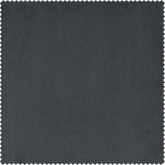 Neutral Grey French Pleat Signature Velvet Blackout Curtain