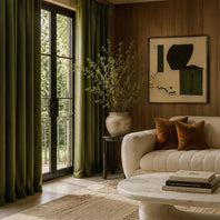 Hunter Green Signature Velvet Custom Curtain
