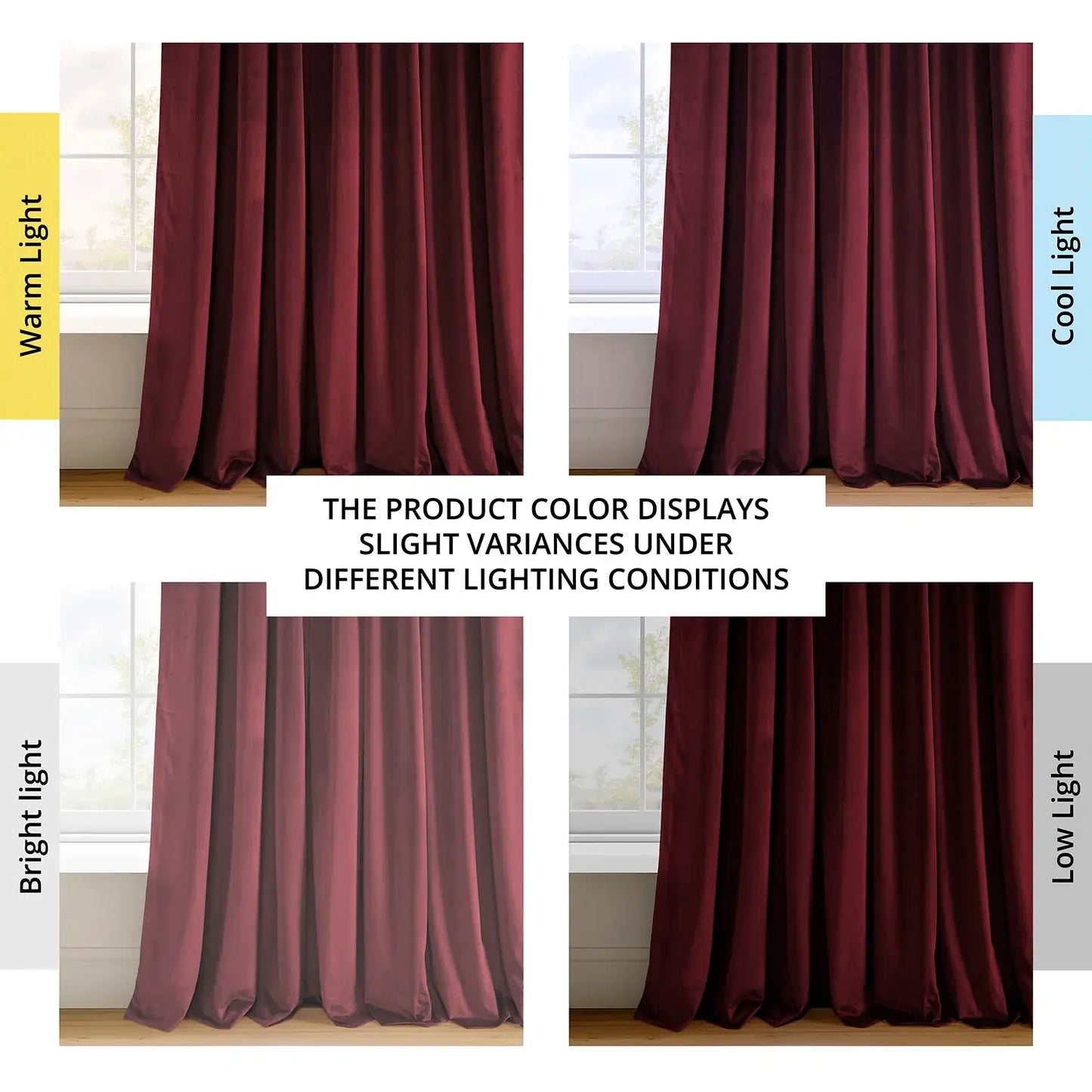 Burgundy Signature Velvet Blackout Curtain