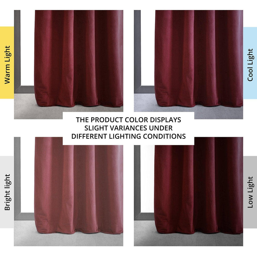 Burgundy Grommet Signature Velvet Blackout Curtain - HalfPriceDrapes.com
