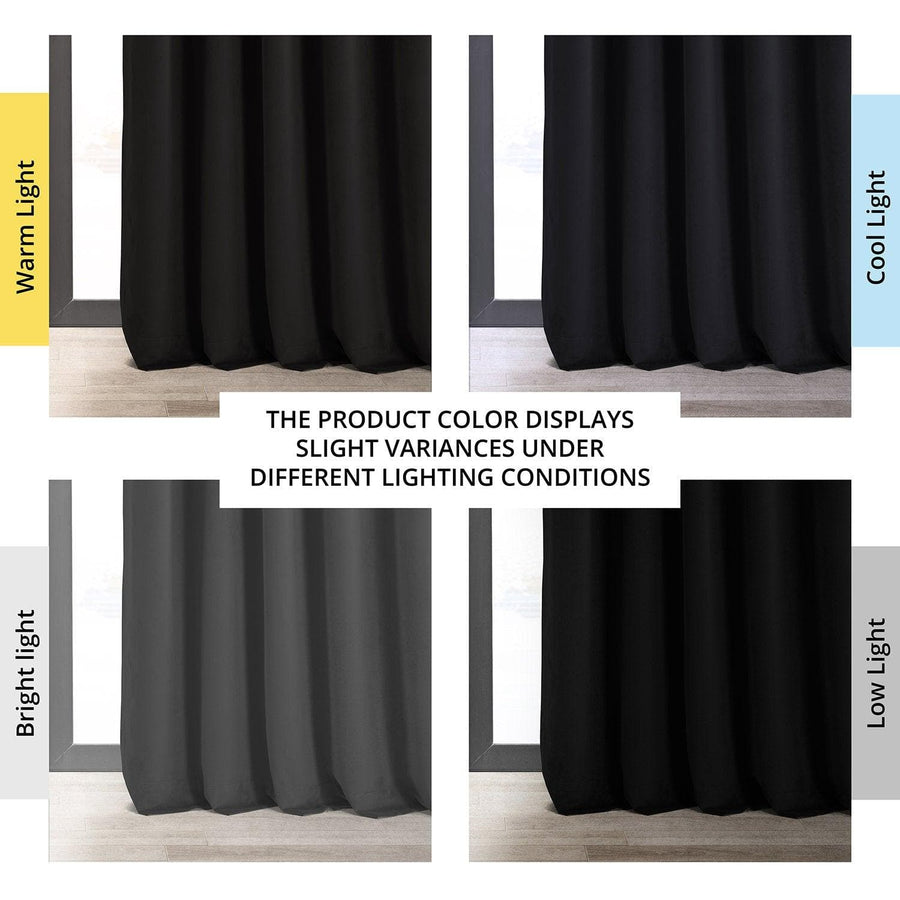 Warm Black Signature Velvet Blackout Curtain - HalfPriceDrapes.com