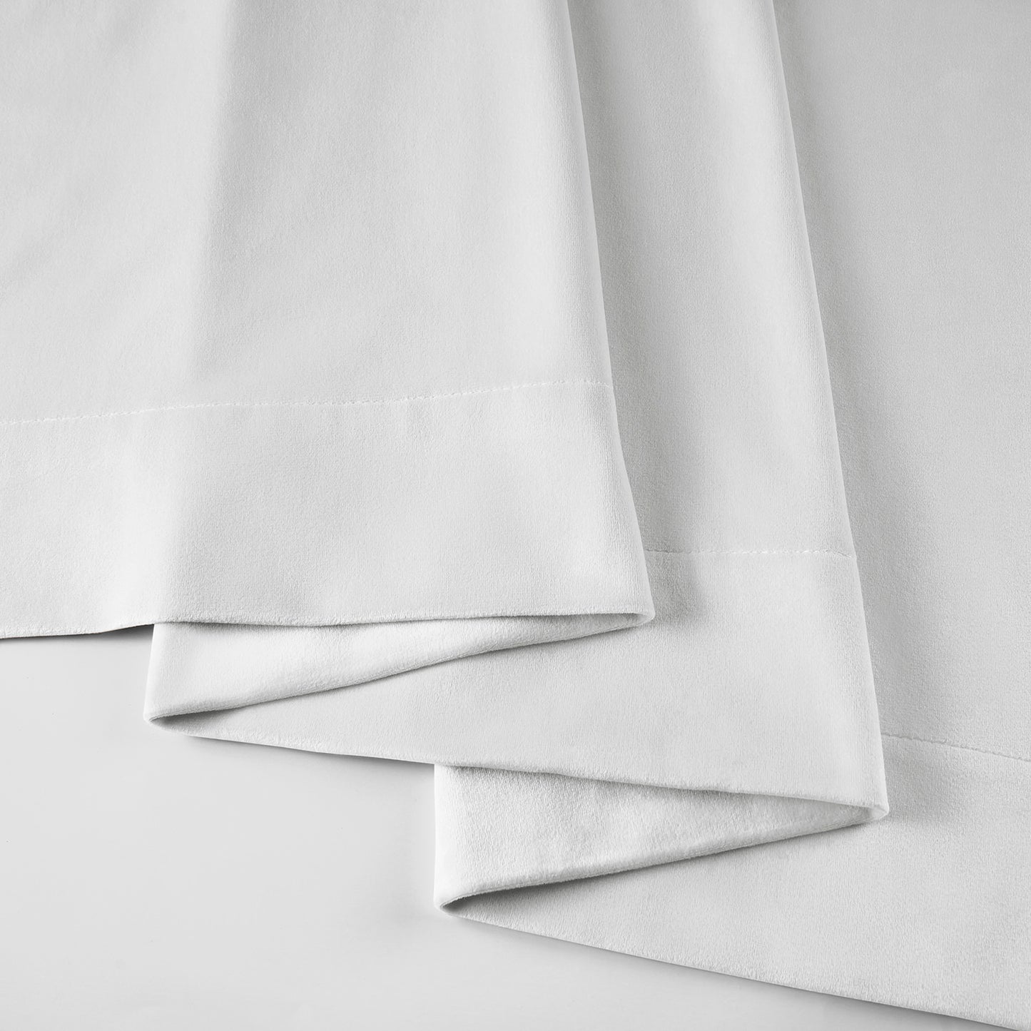 Primary White Signature Velvet Custom Curtain