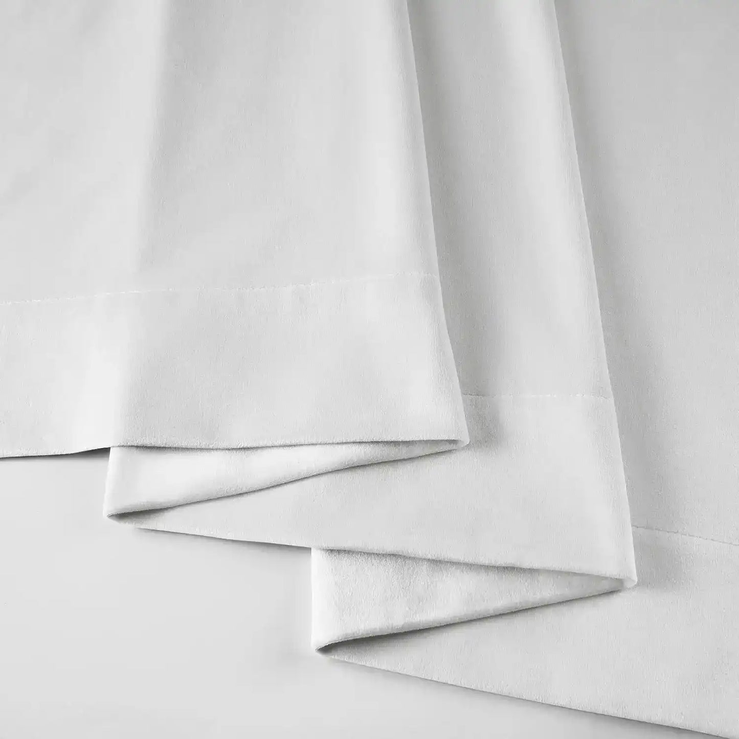Primary White Signature Velvet Custom Curtain