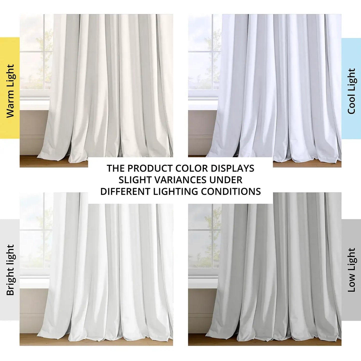 Primary White Grommet Signature Velvet Blackout Curtain