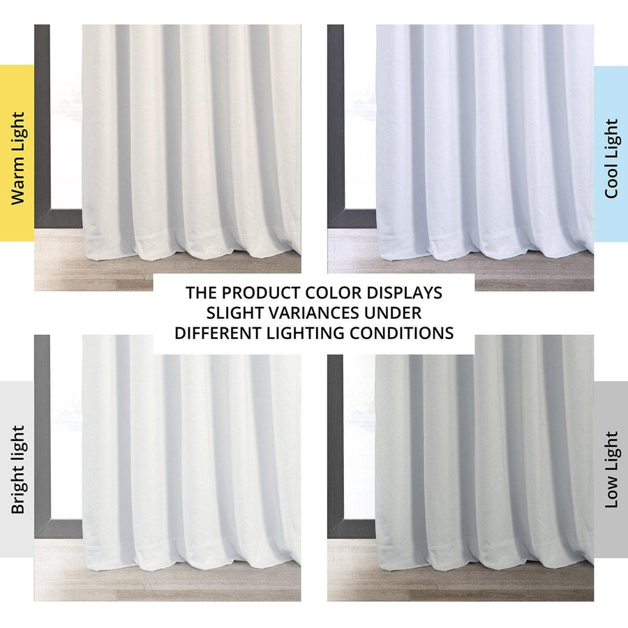 Primary White Signature Velvet Blackout Curtain - HalfPriceDrapes.com