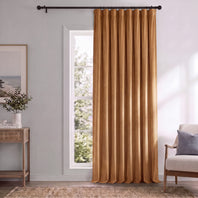 Amber Gold Signature Extra Wide Velvet Blackout Curtain