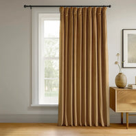 Amber Gold Signature Extra Wide Velvet Blackout Curtain