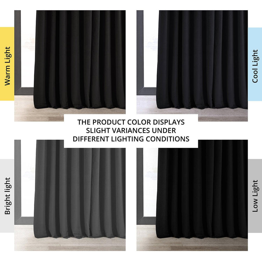 Black Signature Extra Wide Velvet Blackout Curtain - HalfPriceDrapes.com