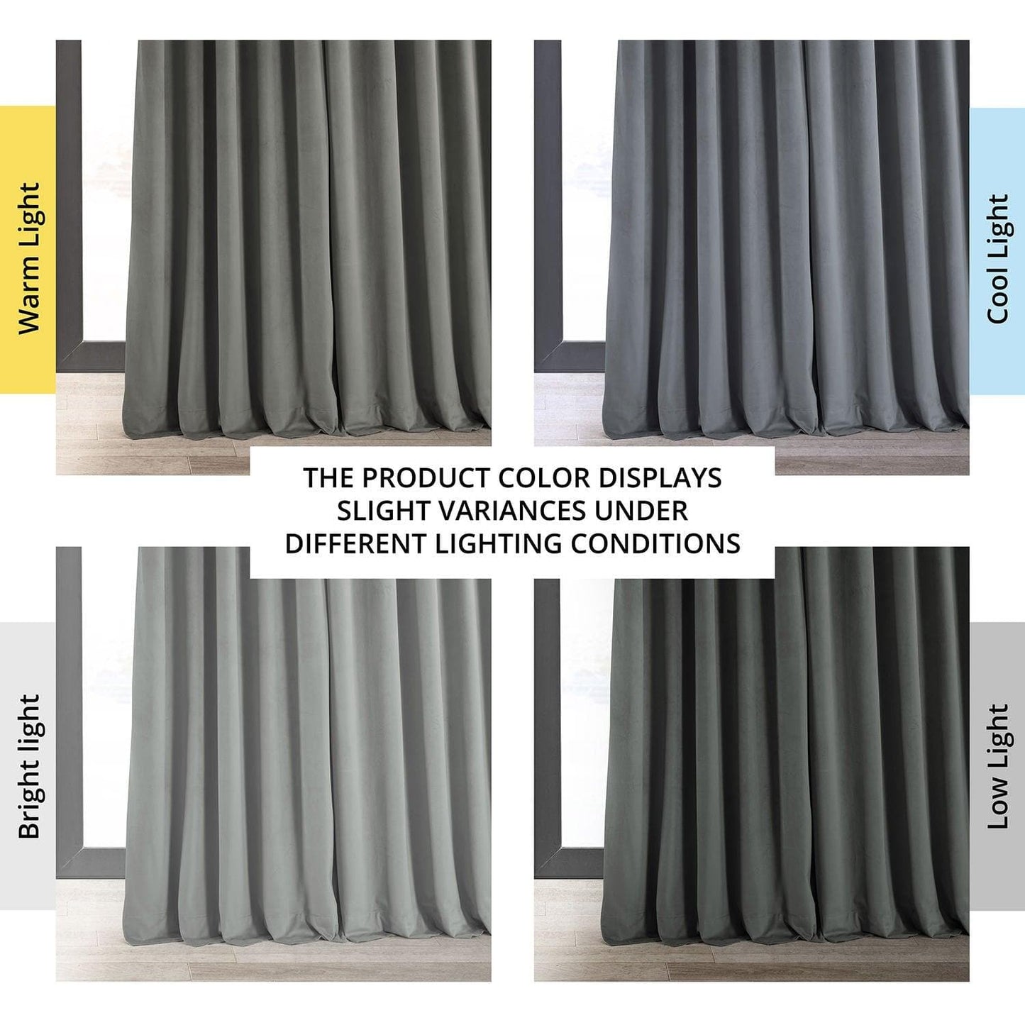 Silver Grey Grommet Signature Extra Wide Velvet Blackout Curtain - HalfPriceDrapes.com