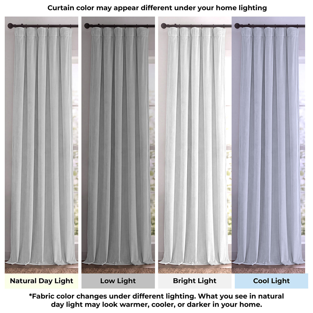 Reflection Grey Signature Extra Wide Velvet Blackout Curtain