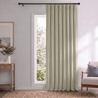 Cool Beige Signature Extra Wide Velvet Blackout Curtain