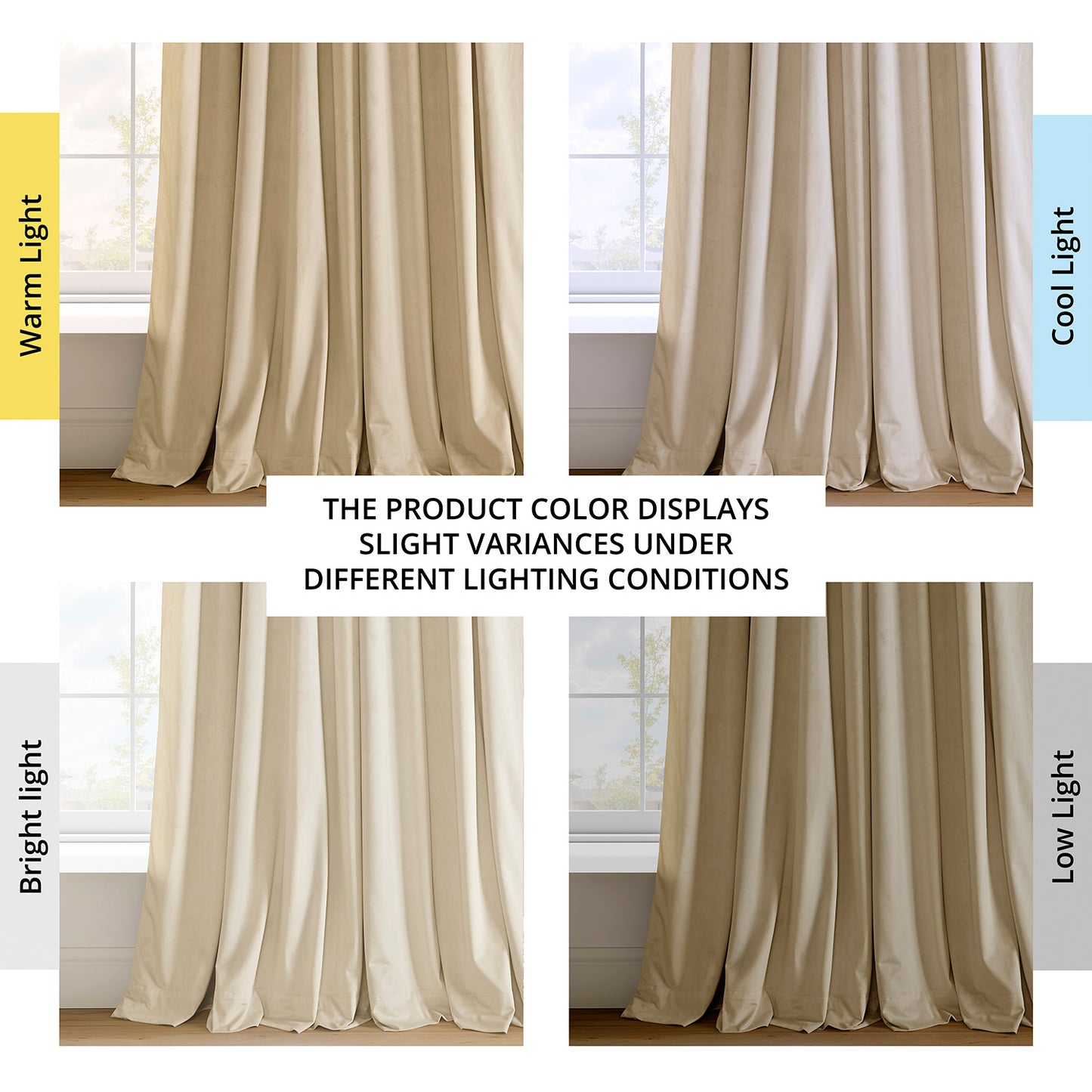 Neutral Ground Signature Extra Wide Velvet Blackout Curtain