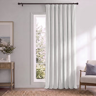 Primary White Signature Extra Wide Velvet Blackout Curtain