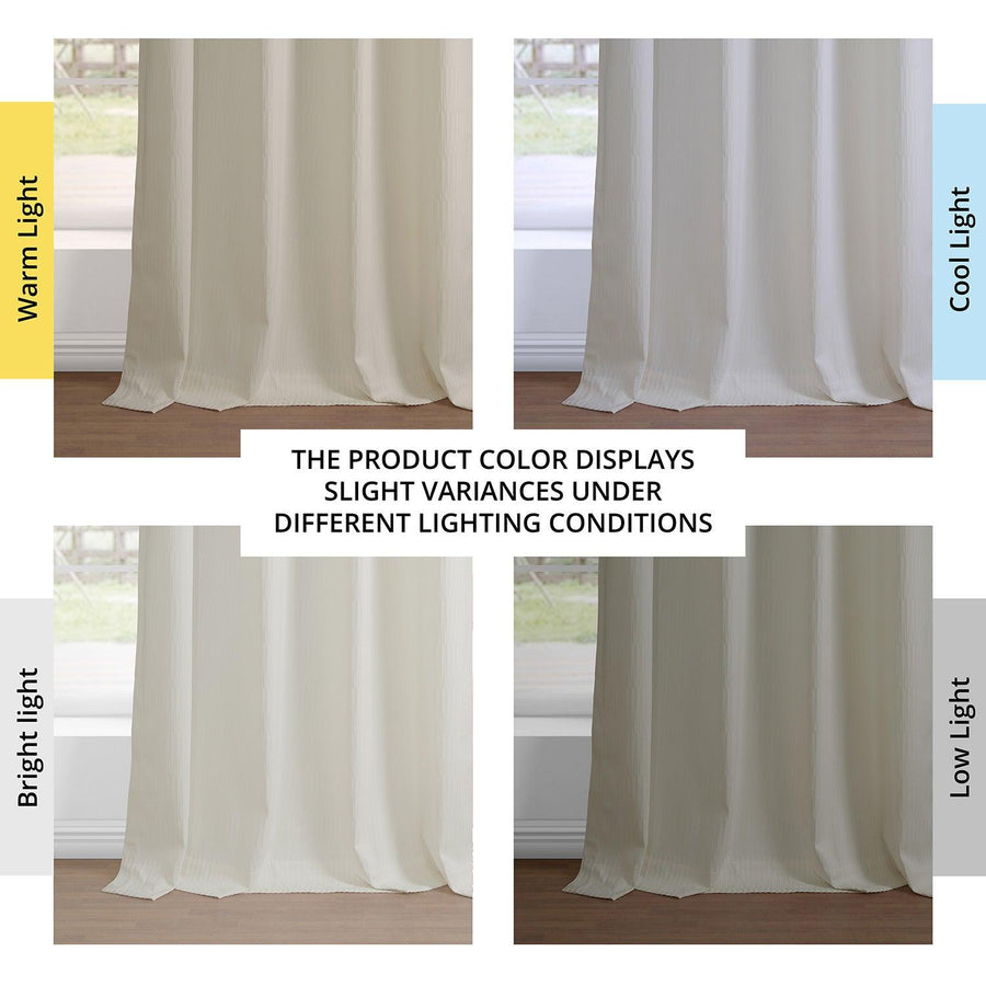 Ivory Grommet Lounge Embossed Velvet Curtain - HalfPriceDrapes.com